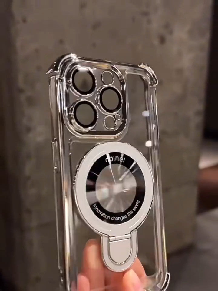 For iPhone 17 Pro Max Air Magnetic Case Clear Shockproof Kickstand Cover