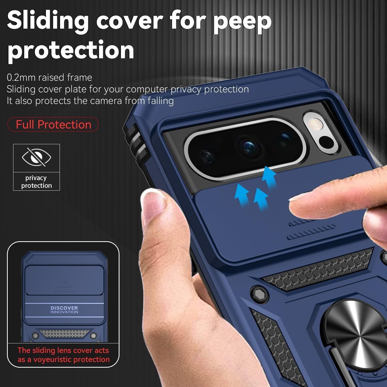 For Google Pixel 9 Pro Case Rugged Shockproof Heavy Duty Ring Cover