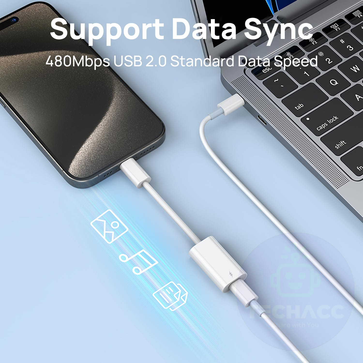 USB C Type C Male To iPhone IOS Female PD Fast Charging Port Adapter Cable