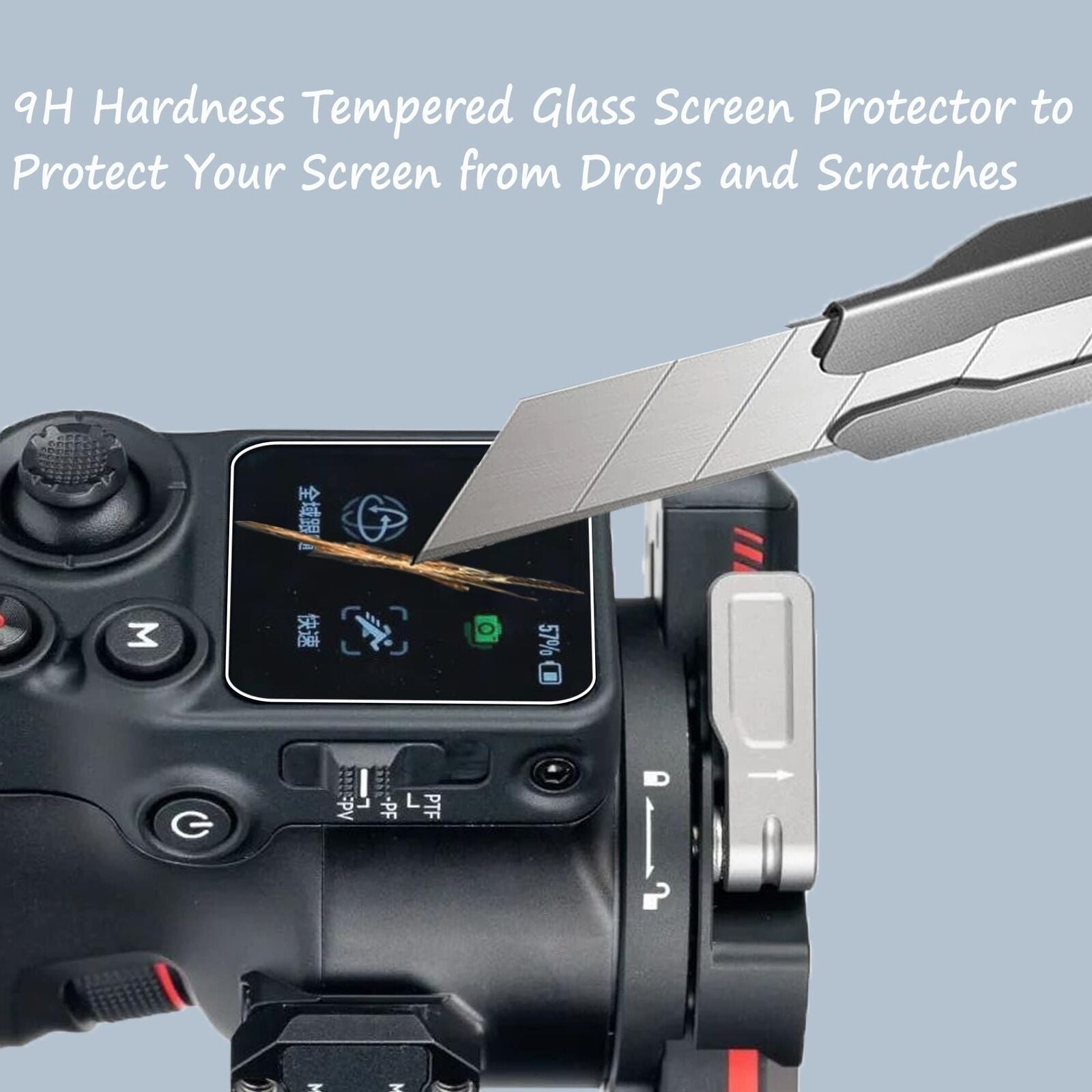 For DJI RS3 Mini Pro Mic 2 Tempered Glass Screen Camera Protector