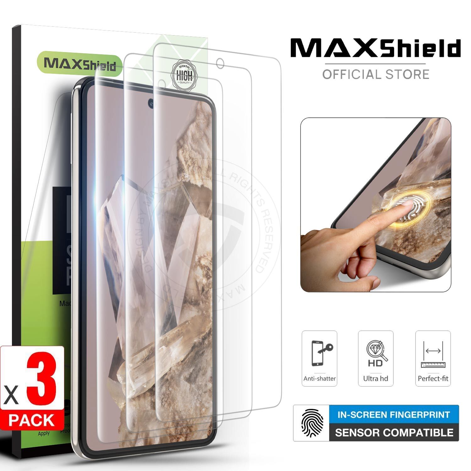 3X For Google Pixel 10/10Pro/10 Pro XL Clear Hydrogel Screen Protector Film