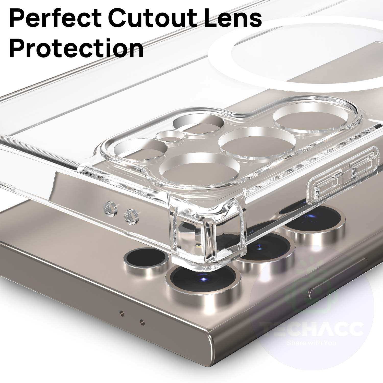 For Samsung Galaxy S24 Ultra Plus Case Clear Shockproof Magnetic Cover