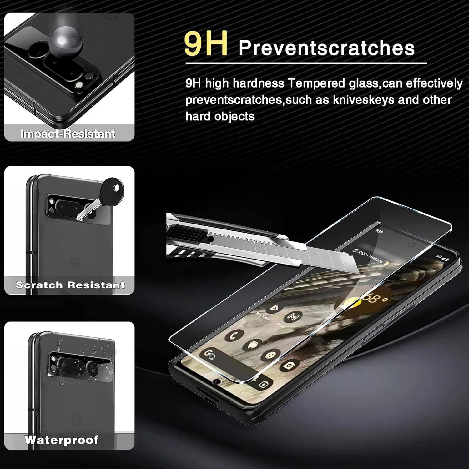For Google Pixel 10 Pro Fold Hydrogel Tempered Glass Screen Camera Protector