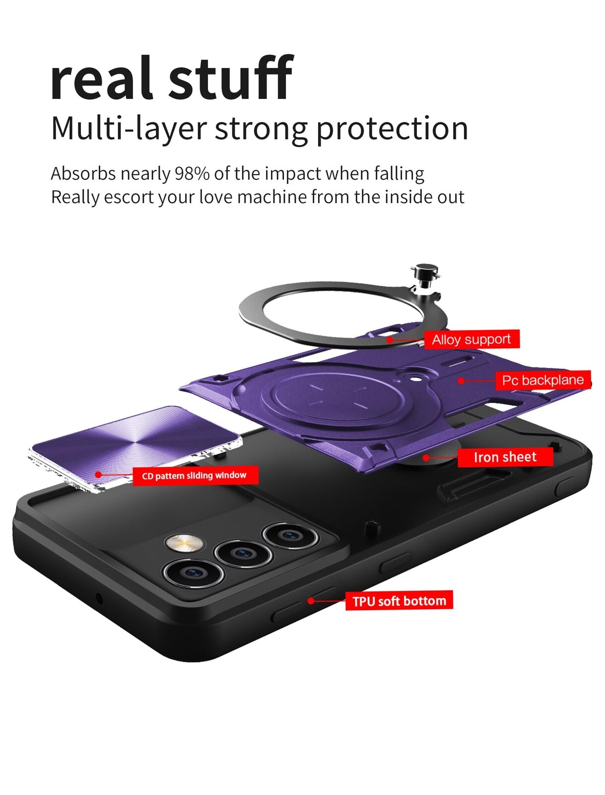 For Samsung A35 A55 A15 A05S A34 A54 5G Case Shockproof Magnetic Kickstand Cover