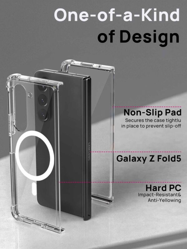 For Samsung Galaxy Z Fold 4 5G Case Magnetic Clear Shockproof Magsafe Cover