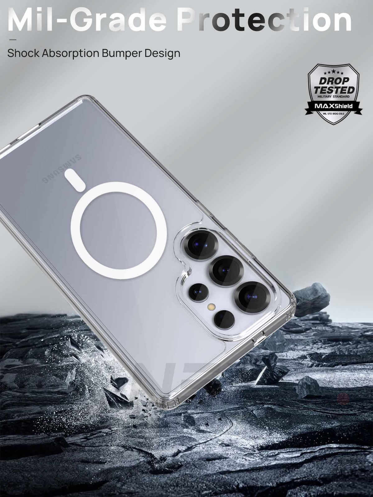 For Samsung Galaxy S25 Series Clear Shockproof Magnetic Case - detail image 7