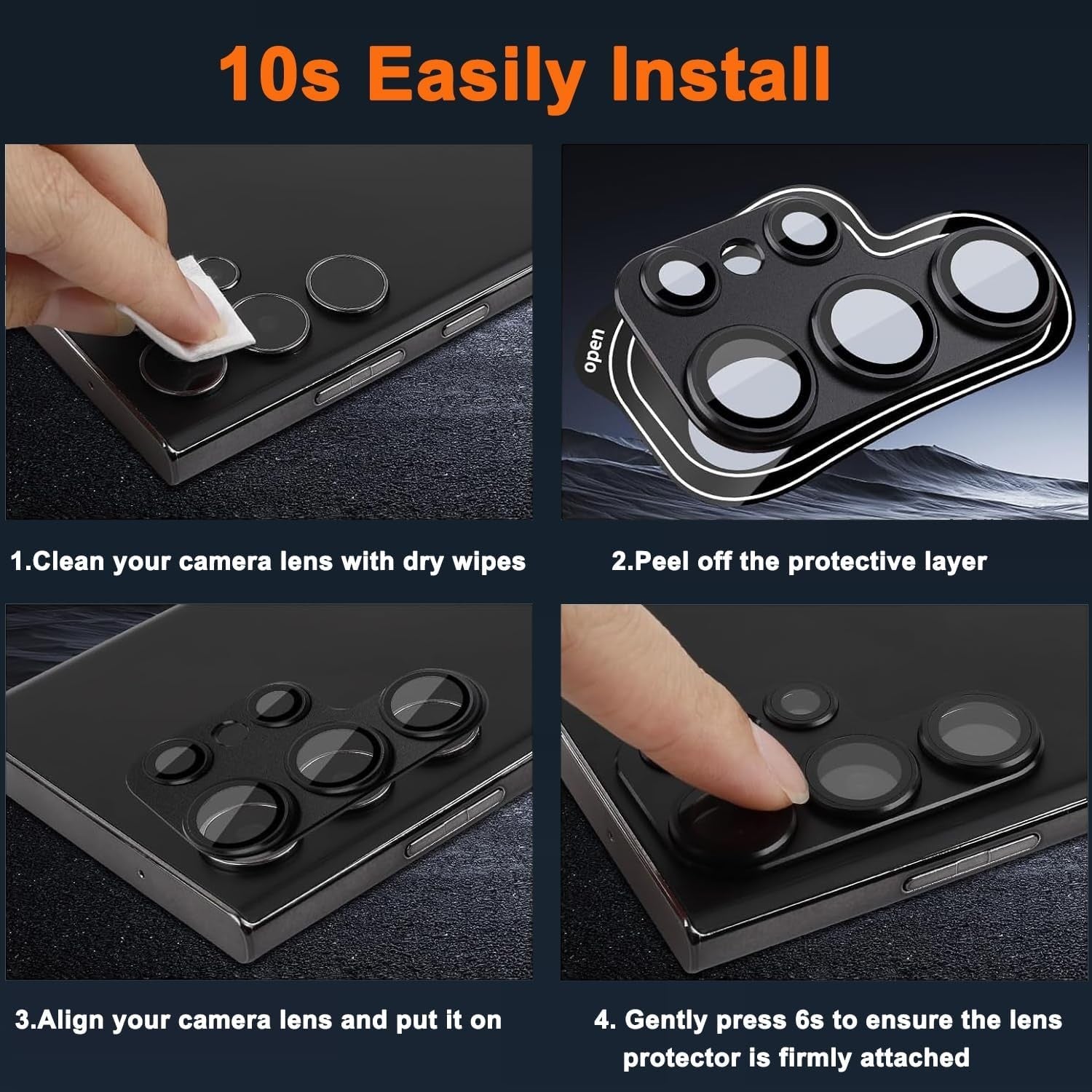 MAXSHIELD For Samsung Galaxy S25 Series Metal Camera Lens Protector - detail image 8