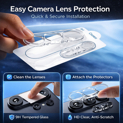 2-Pack For Samsung Galaxy S26 Series Glass Camera Lens Protector - detail image 4