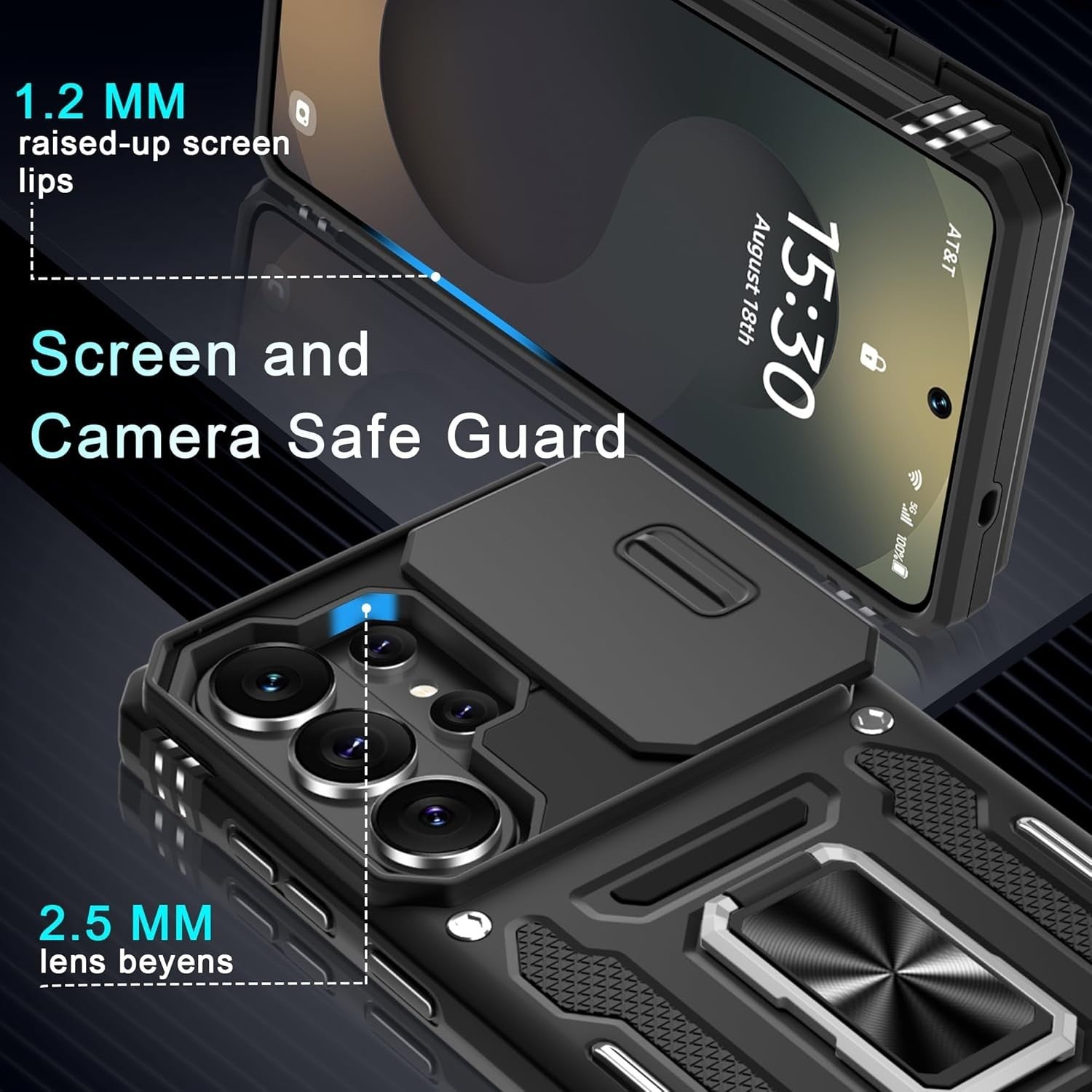 For Samsung Galaxy S26 Series Shockproof Magnetic Ring Kickstand Case - detail image 4