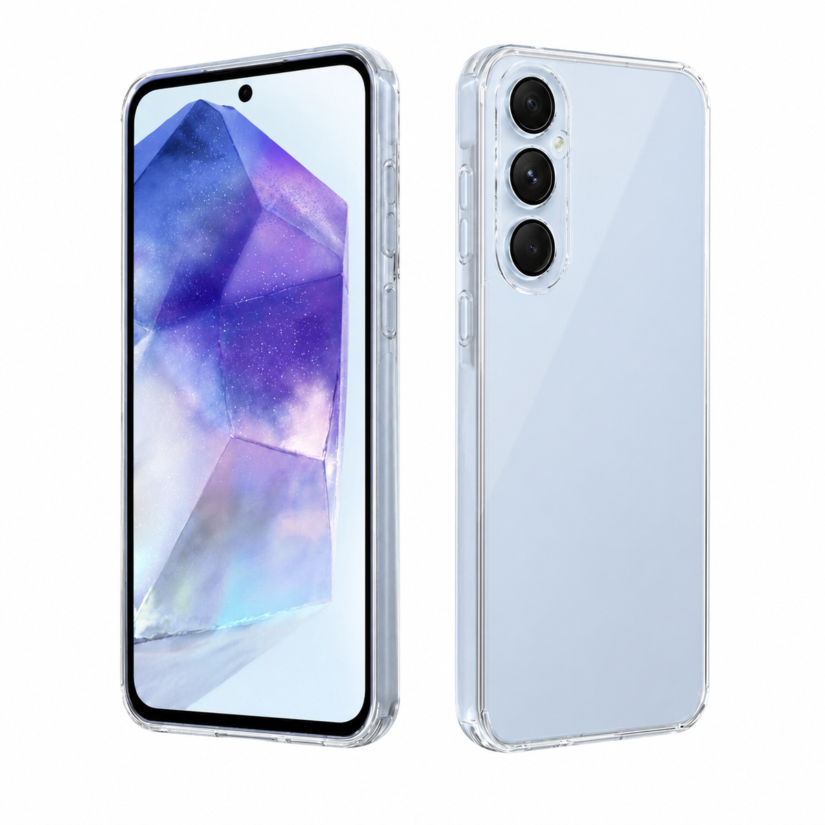 For Samsung Galaxy A16 A17 A36 A37 A56 A57 Clear Slim Shockproof Case – clean white background main image