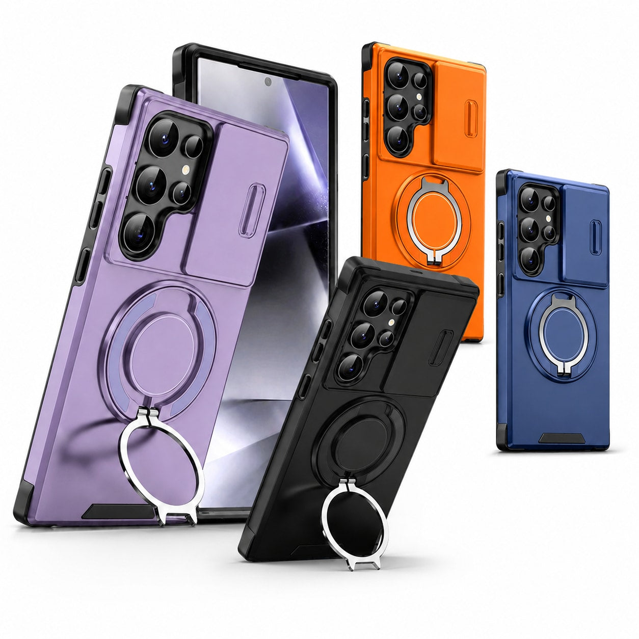 Magnetic Shockproof Ring Stand Case for Samsung Galaxy S26 Series - main image