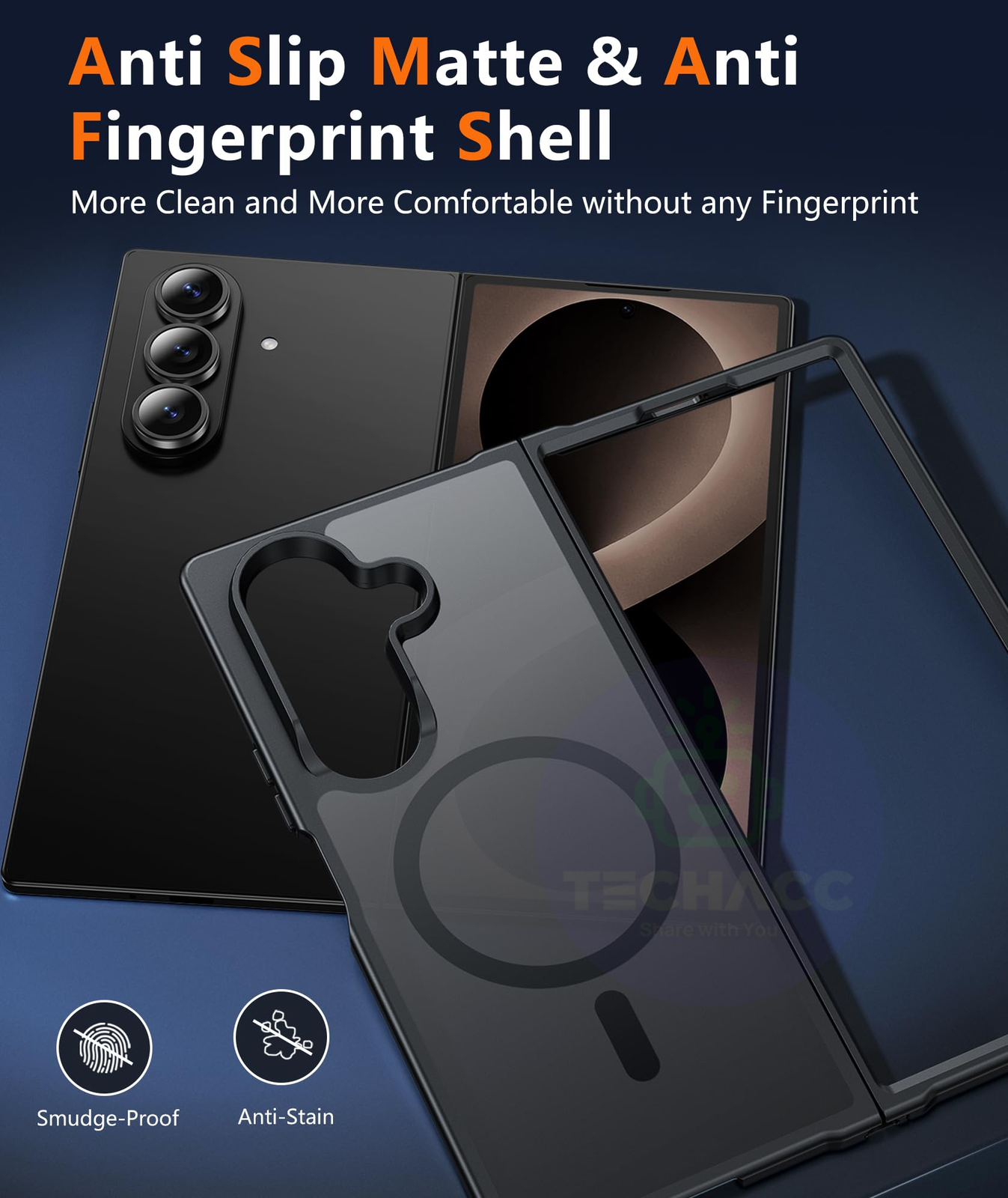 Magnetic Matte Clear Heavy-Duty Case for Samsung Galaxy Z Fold 8 & Z Fold 8 Ultra - image 10