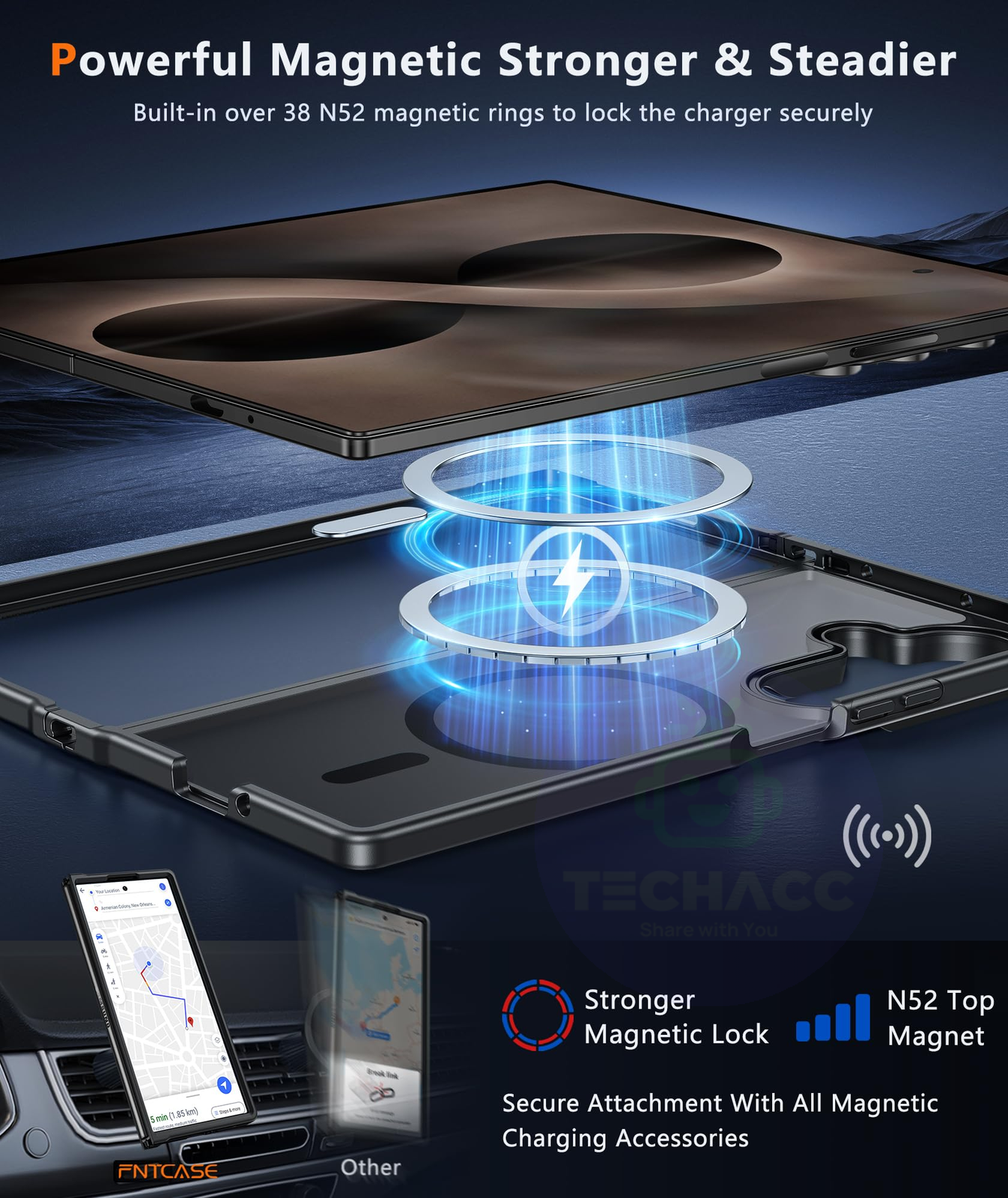 Magnetic Matte Clear Heavy-Duty Case for Samsung Galaxy Z Fold 8 & Z Fold 8 Ultra - image 4