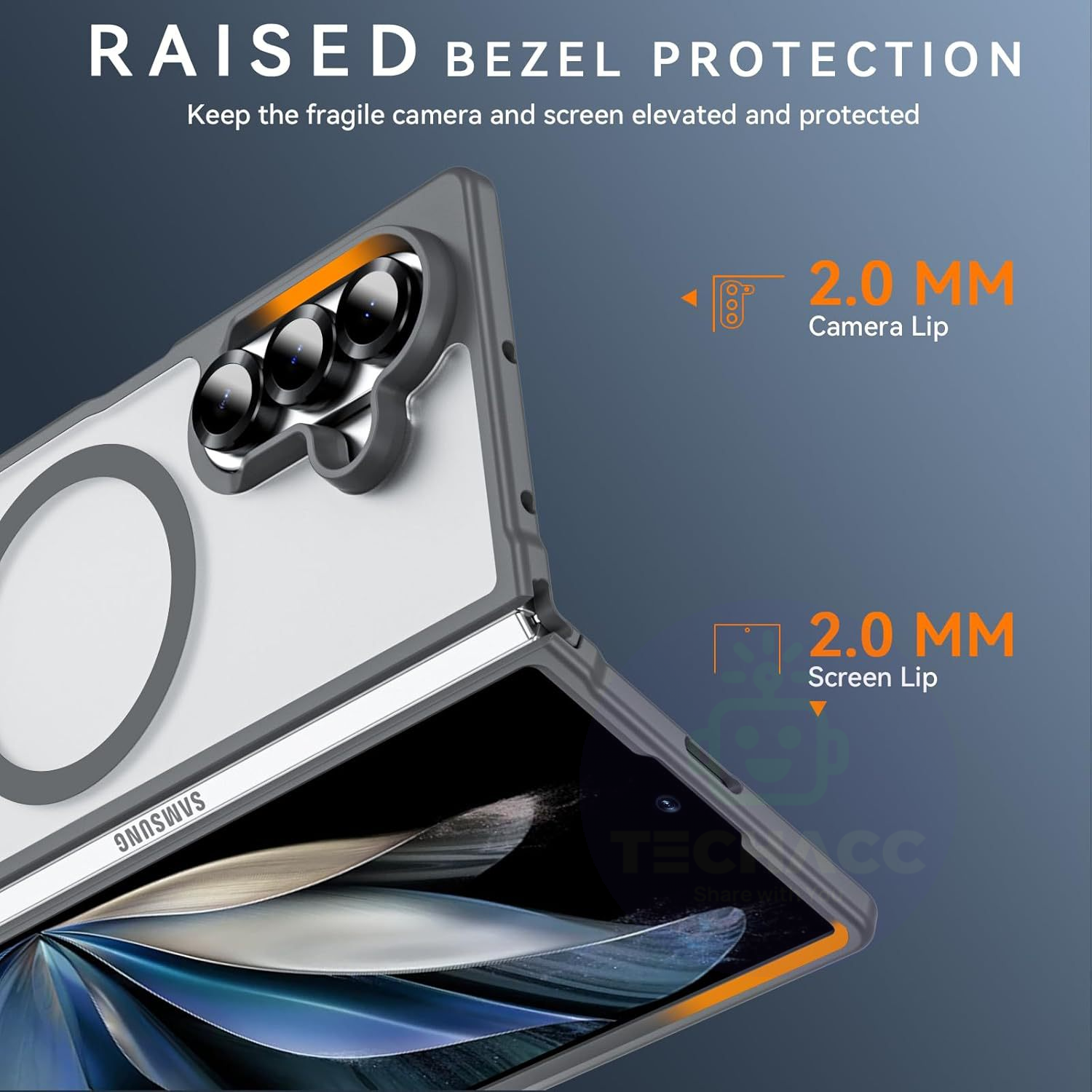 Magnetic Matte Clear Heavy-Duty Case for Samsung Galaxy Z Fold 8 & Z Fold 8 Ultra - image 5