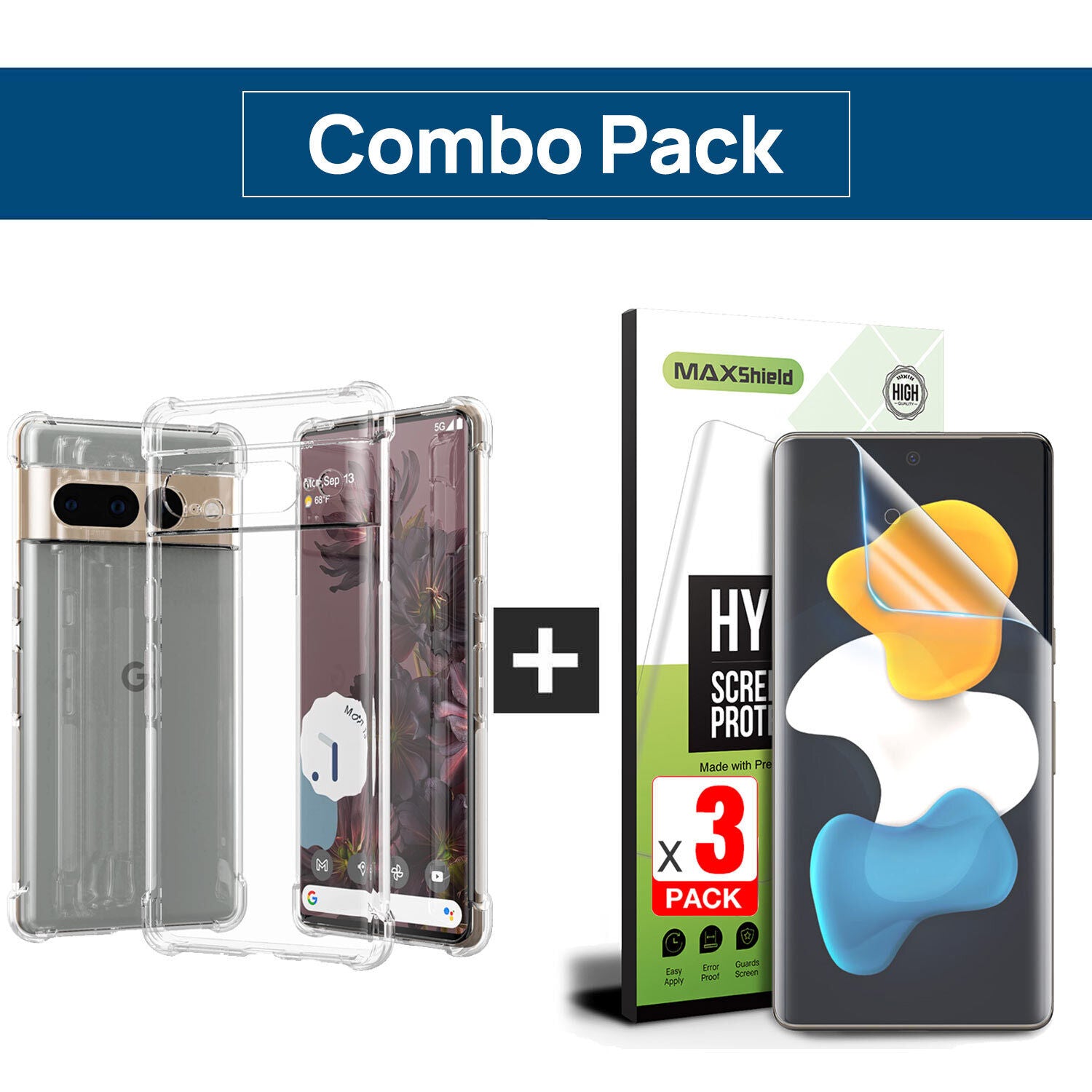 For Google Pixel 9 Pro XL Case Clear Shockproof Bumper Cover