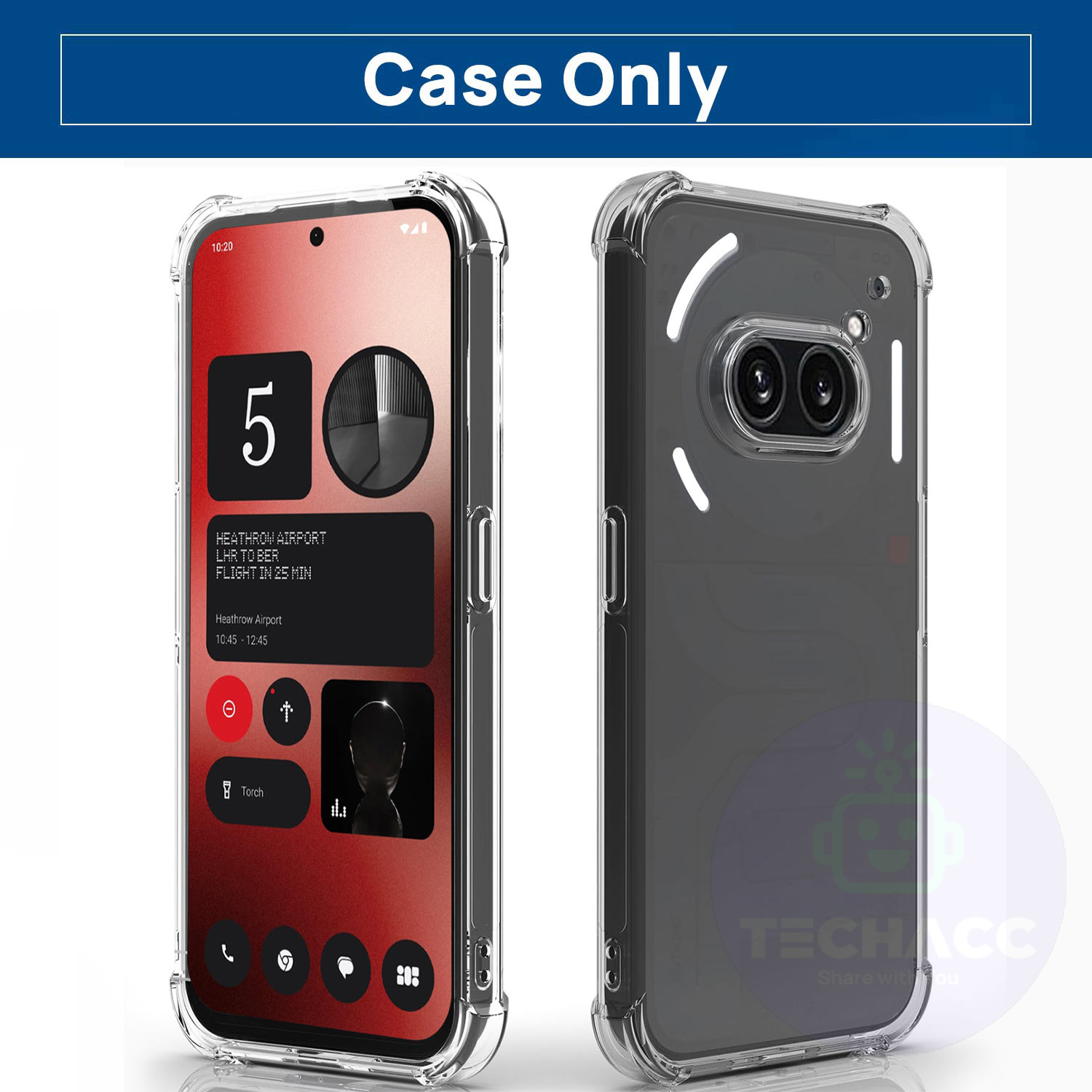 For Nothing Phone (2a) 5G Case Clear Shockproof Slim Cover + Screen Protector AU