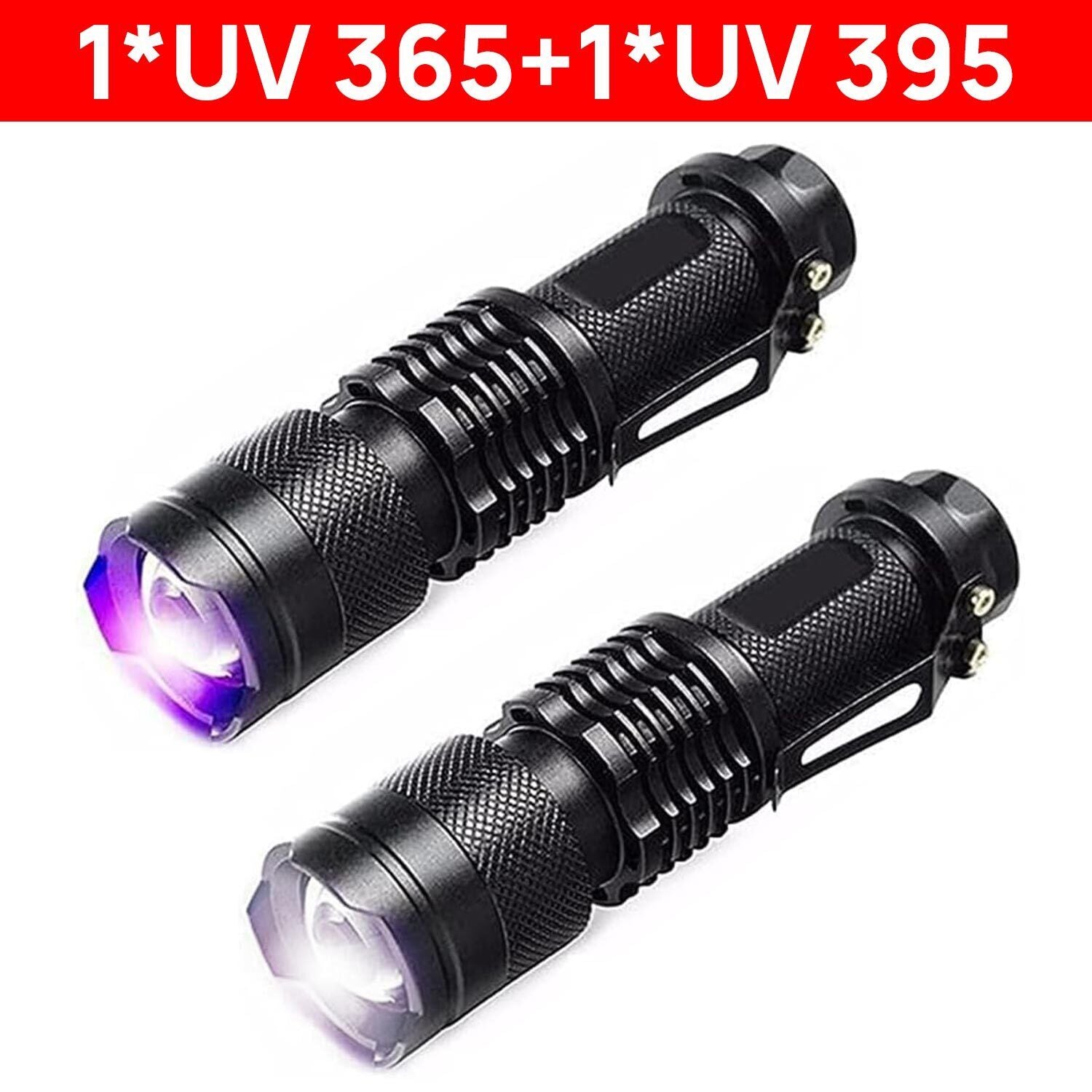 UV Ultra Violet LED Flashlight Blacklight Light 365 395 nM Inspection Lamp Torch