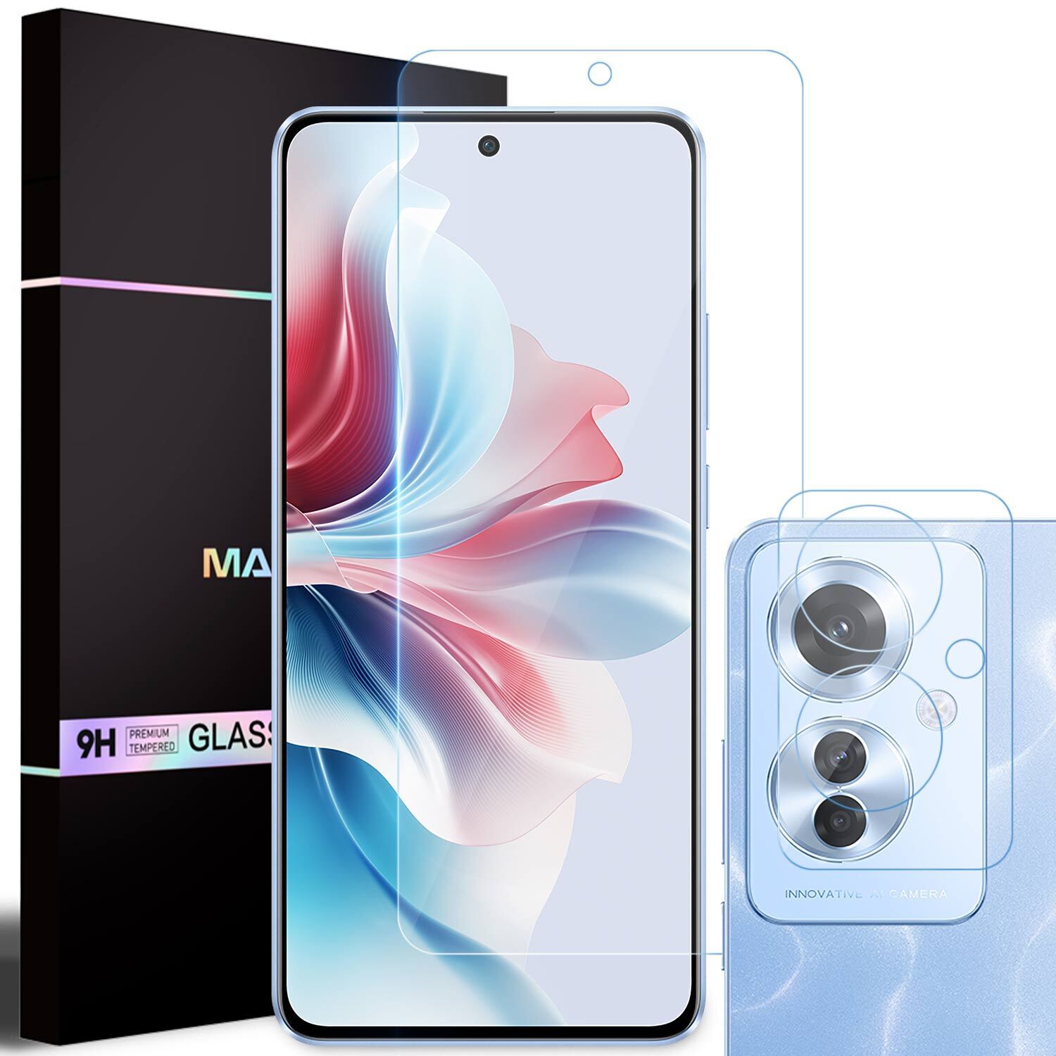 For OPPO Reno 10 11 F 5G Glass Screen+Camera Len Protector