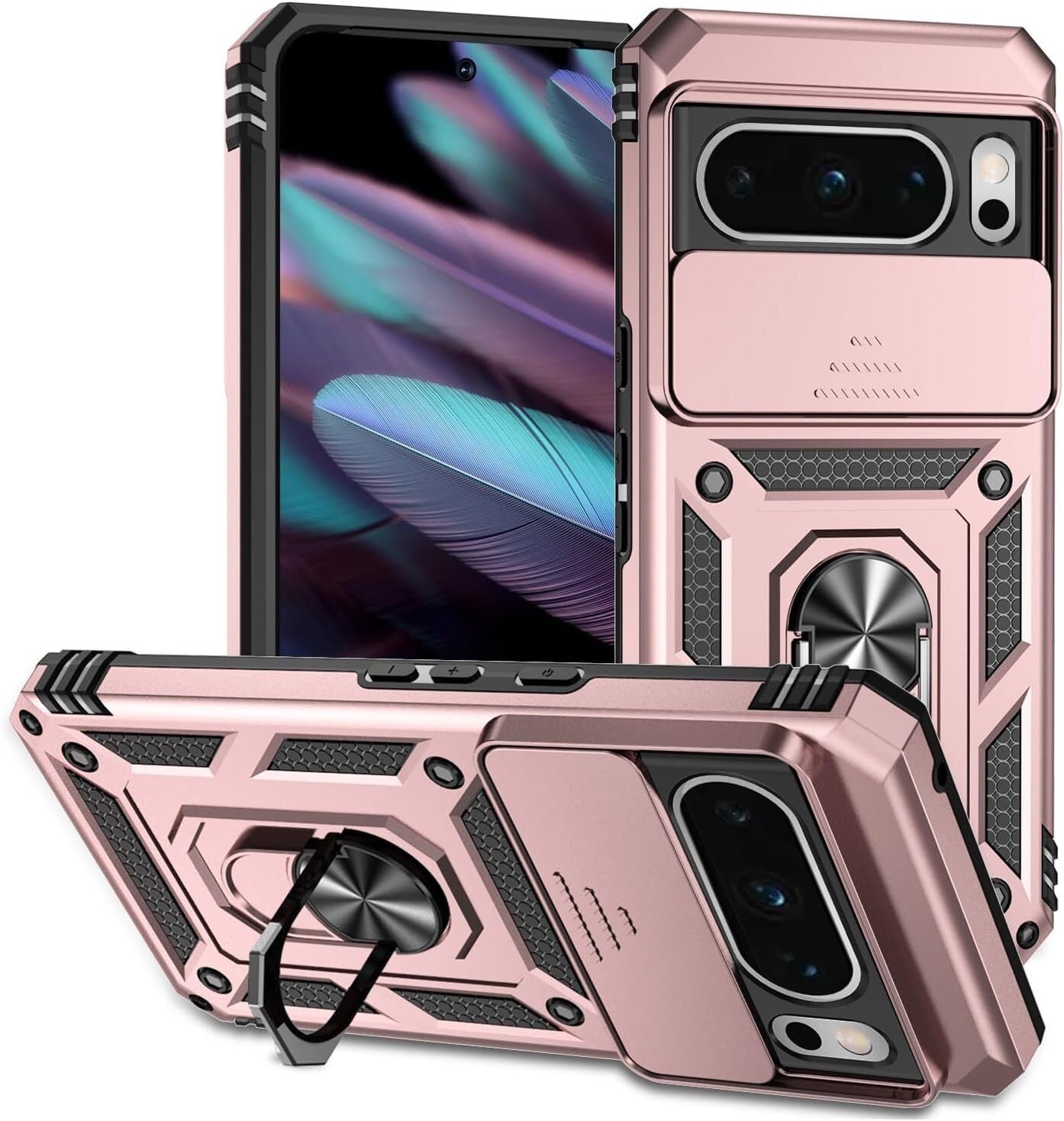 For Google Pixel 10 /10 Pro/10 Pro XL Case Rugged Shockproof Heavy Duty Ring Cover