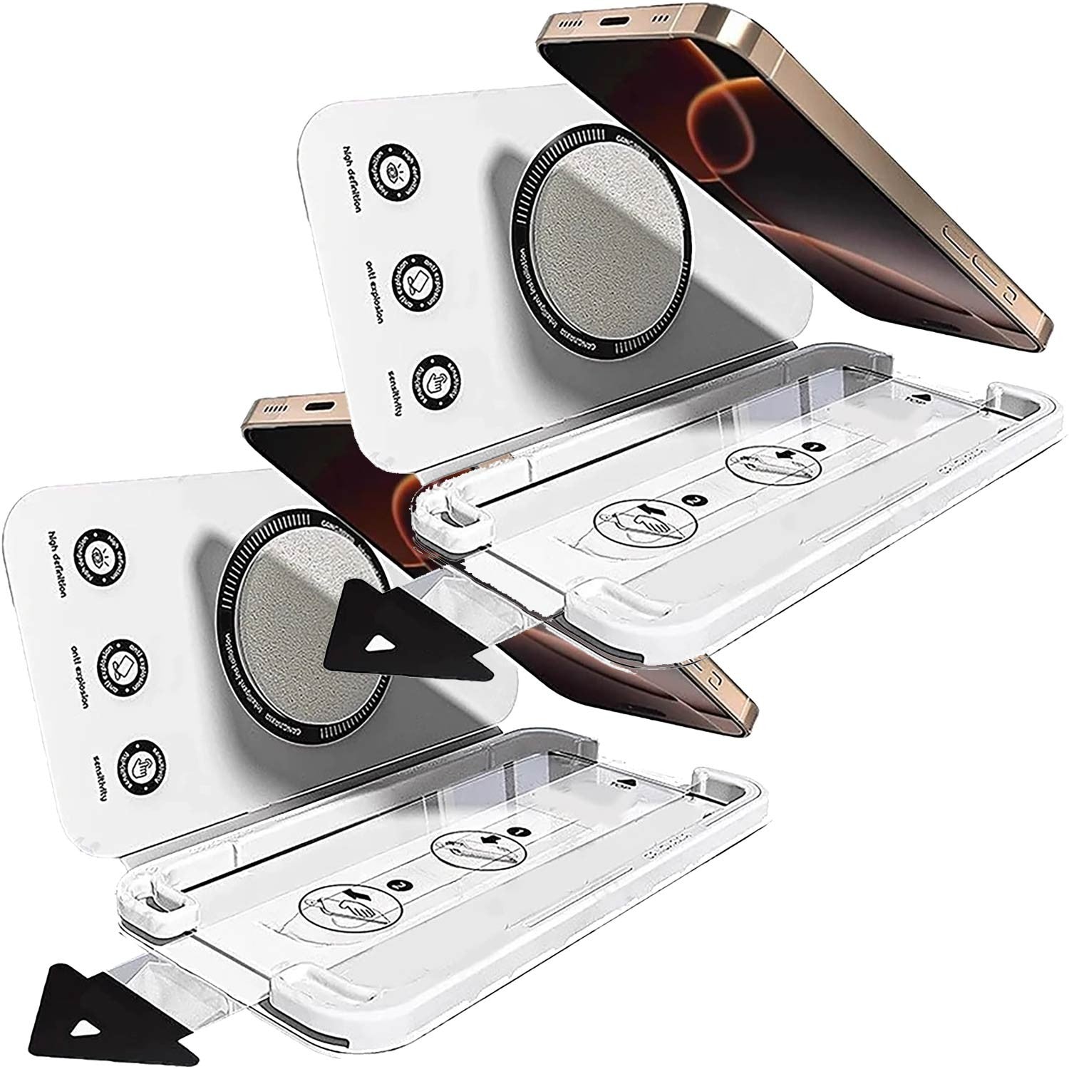 2xFor iPhone 17 Pro Max Air EasyInstall Tempered Glass Screen Protector