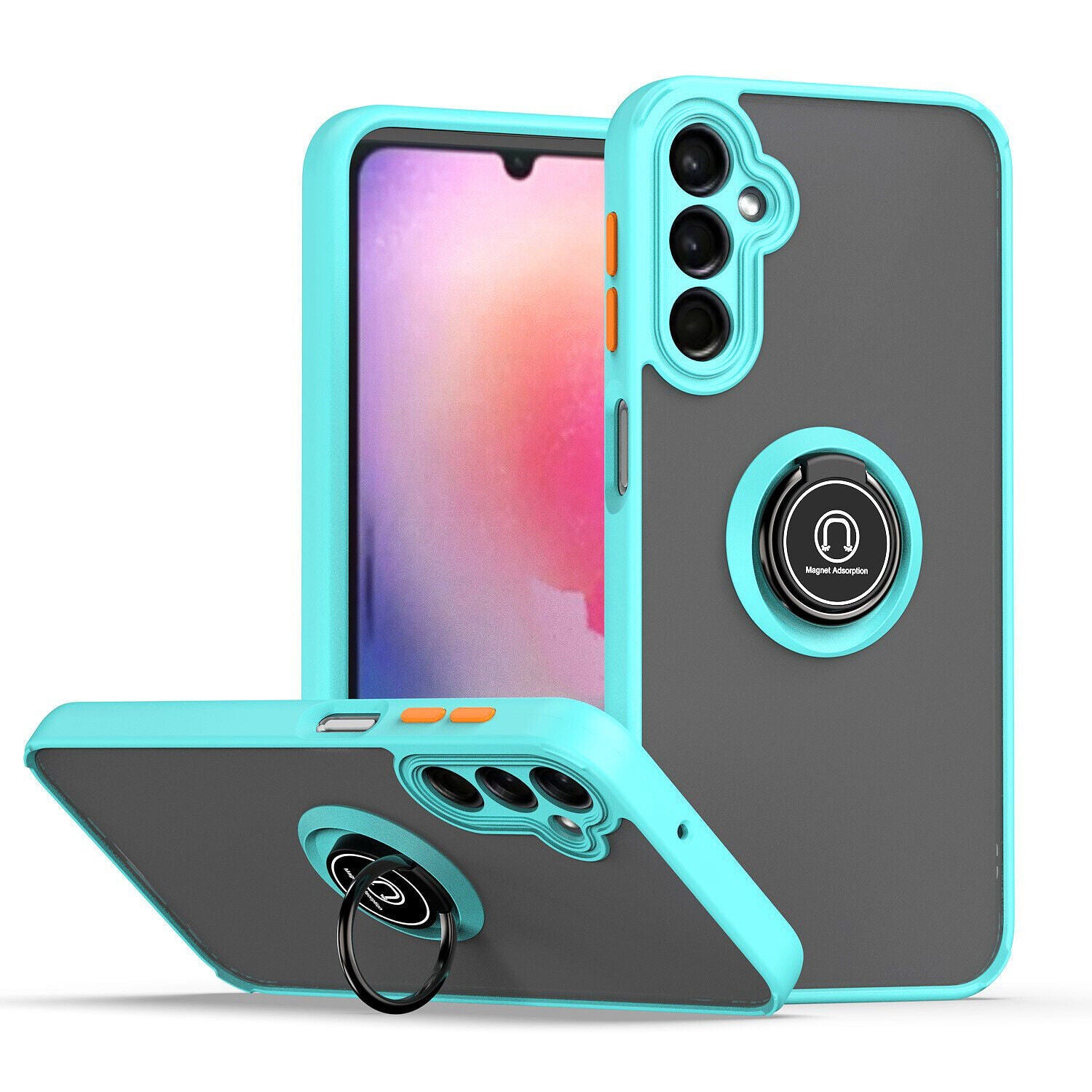 For Samsung A35 A05S A34 A54 A15 A55 5G Case Silicone Ring Shockproof Cover