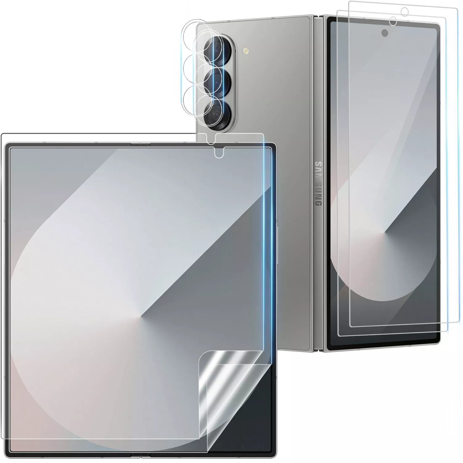 For Samsung Galaxy Z Flip Fold 6 5G Tempered Glass Screen Protector Full Cover