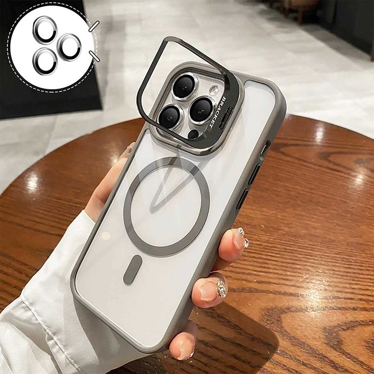 For iPhone 17 Pro Max Air Shockproof MagSafe Stand Case Camera Protector