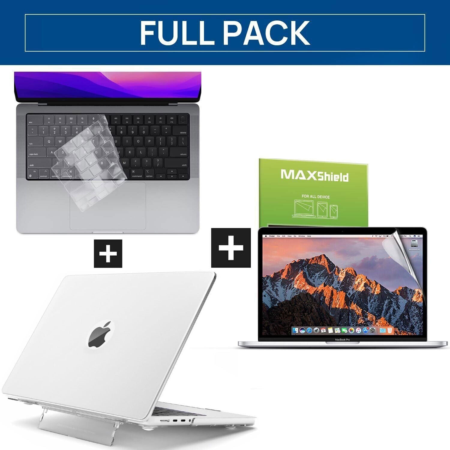 For Macbook Air Pro 13" 14" 15" 16" M2 M3 Clear Case A2681 A2337 A2941 A2338