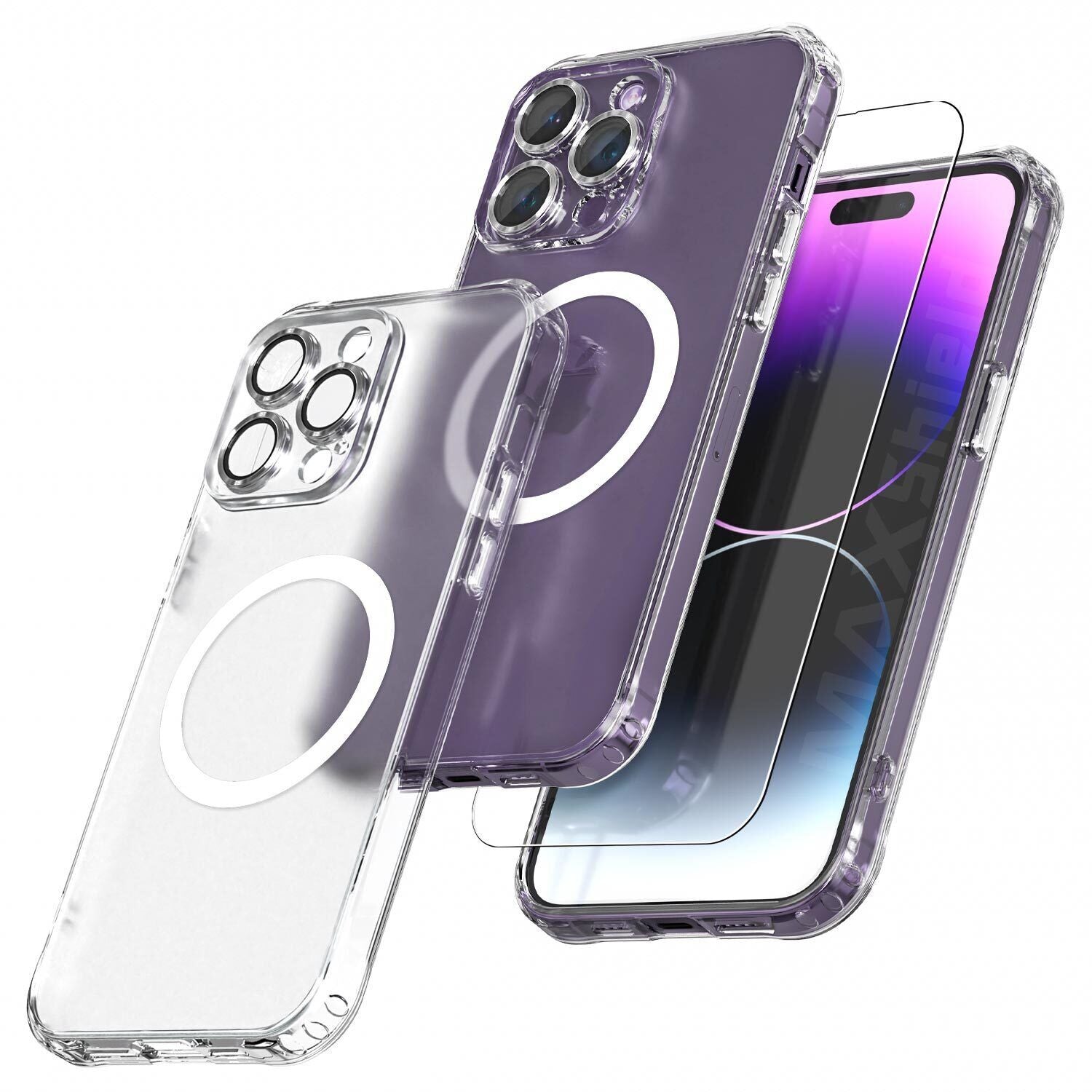 For iPhone 17 Pro Max Air Magnetic Case Clear Shockproof Kickstand Cover