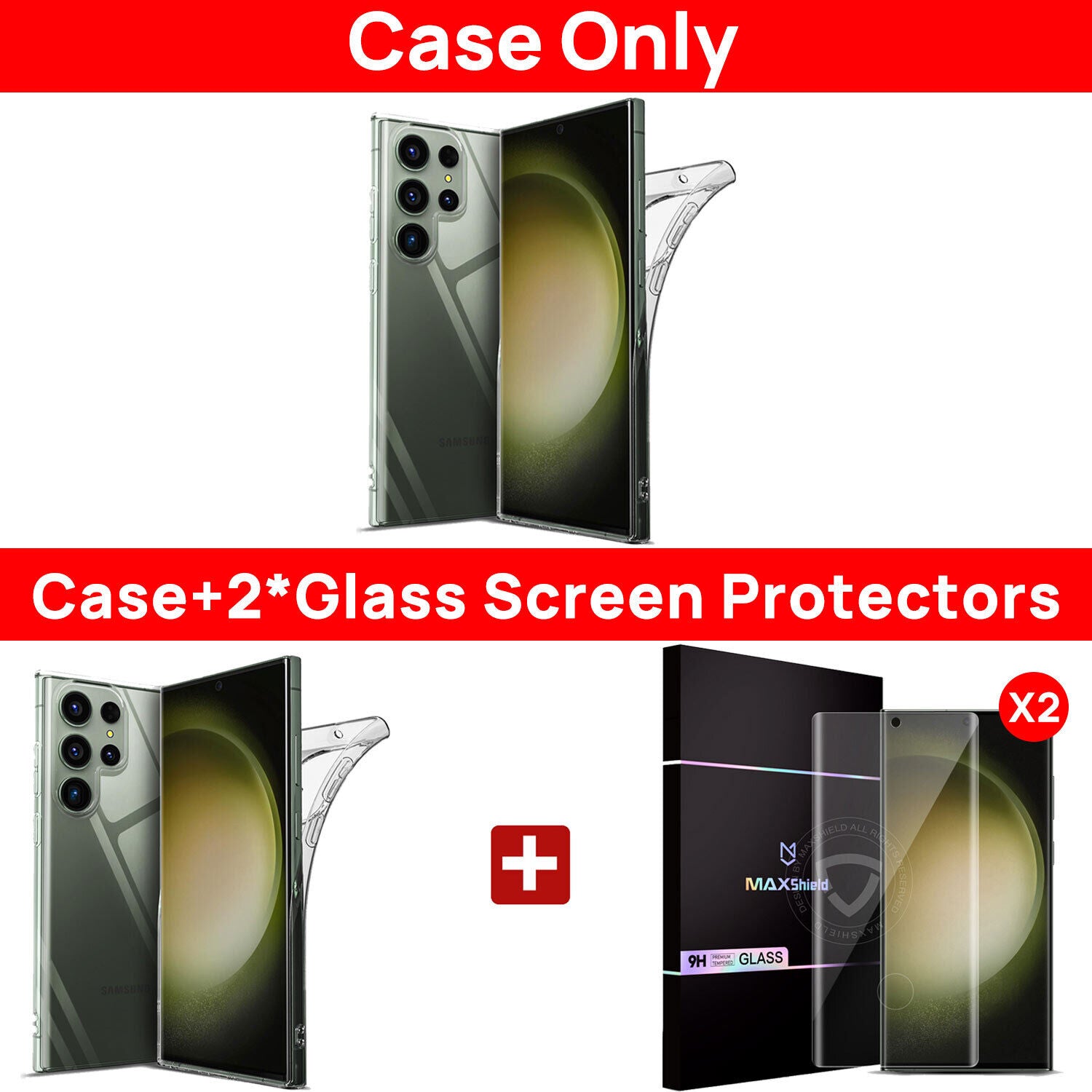 For Samsung Galaxy S24 Ultra Plus 5G Case Clear Shockproof Slim Cover