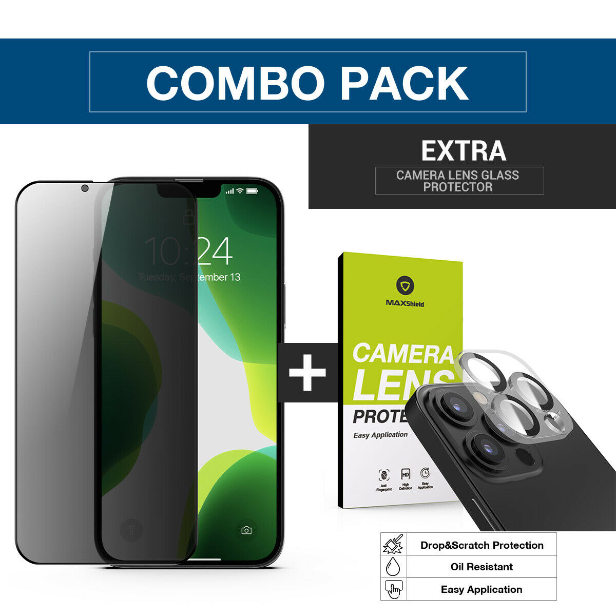 2X Anti-Spy Privacy Tempered Glass Screen Protector For iPhone 13 Pro Max Mini