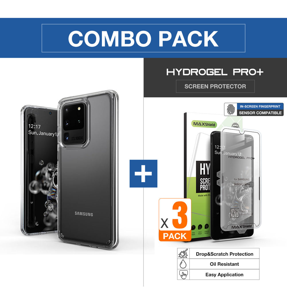 MAXSHIELD Galaxy S20 Ultra  Case Heavy Duty Shockproof Clear Slim Cover