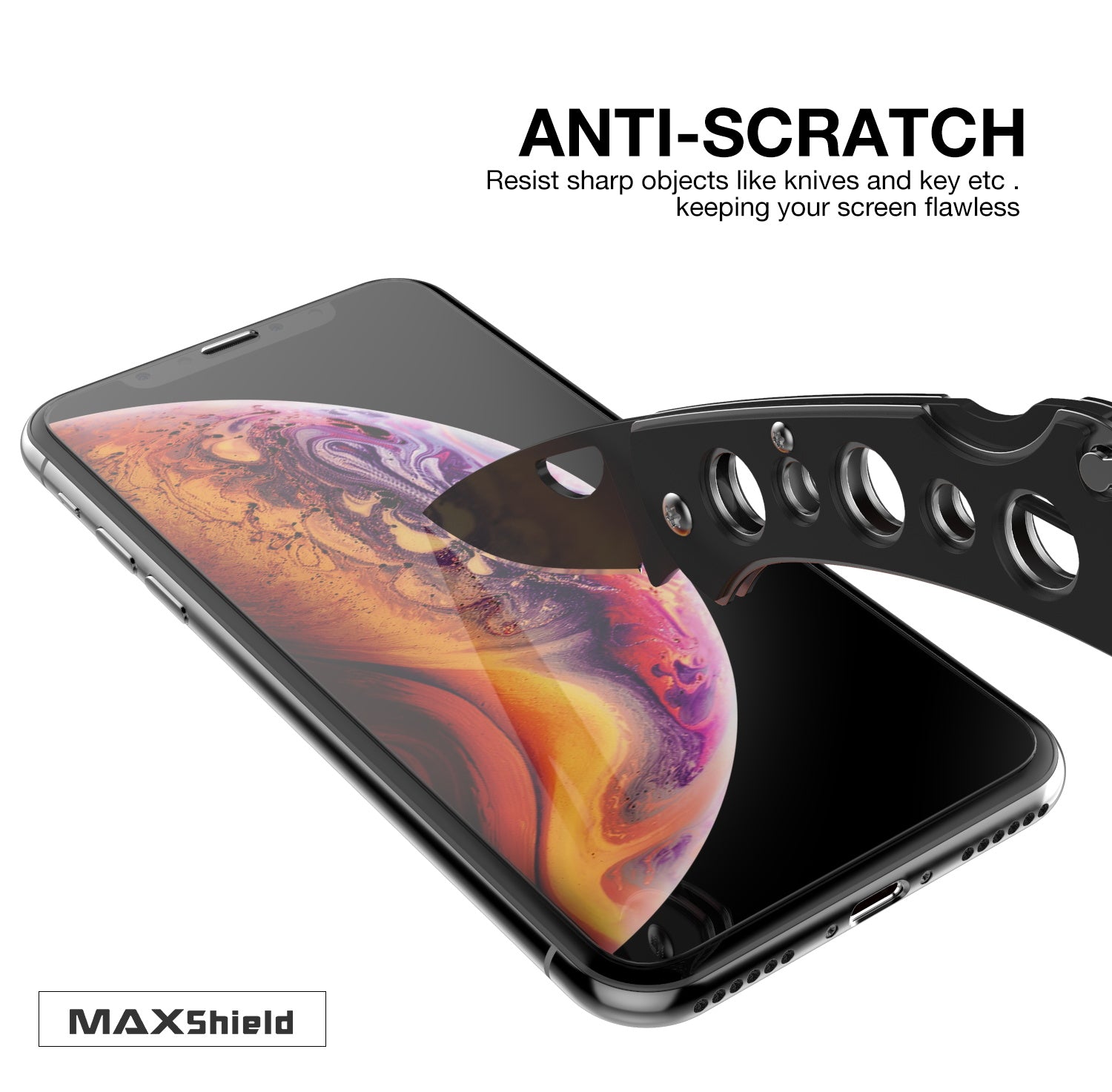 For Apple iPhone XR, Maxshield HD 9H Tempered Glass Screen Protector