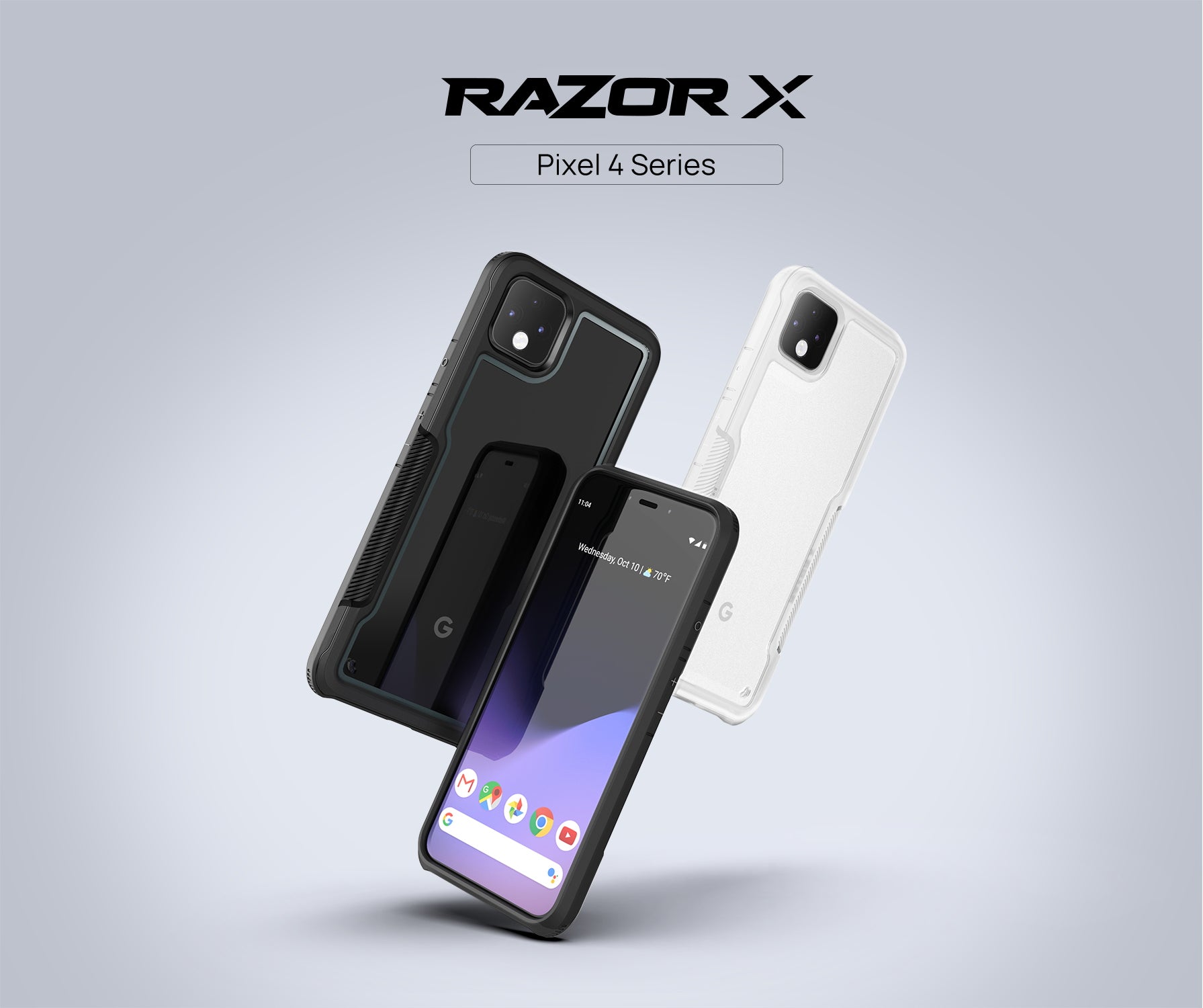 Pixel 4 Case MAXSHIELD Heavy Duty Shockproof Clear Slim Hybrid Cover