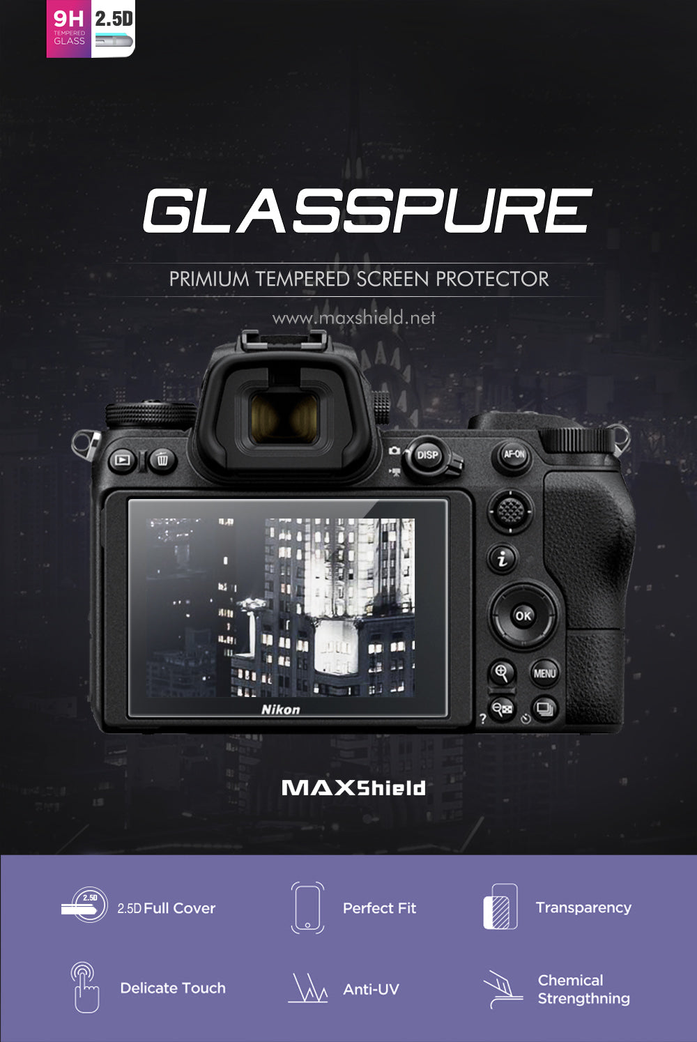 Tempered Glass LCD Screen Protector Gard For Nikon Z6 Z7 Z50 DLPR Camera