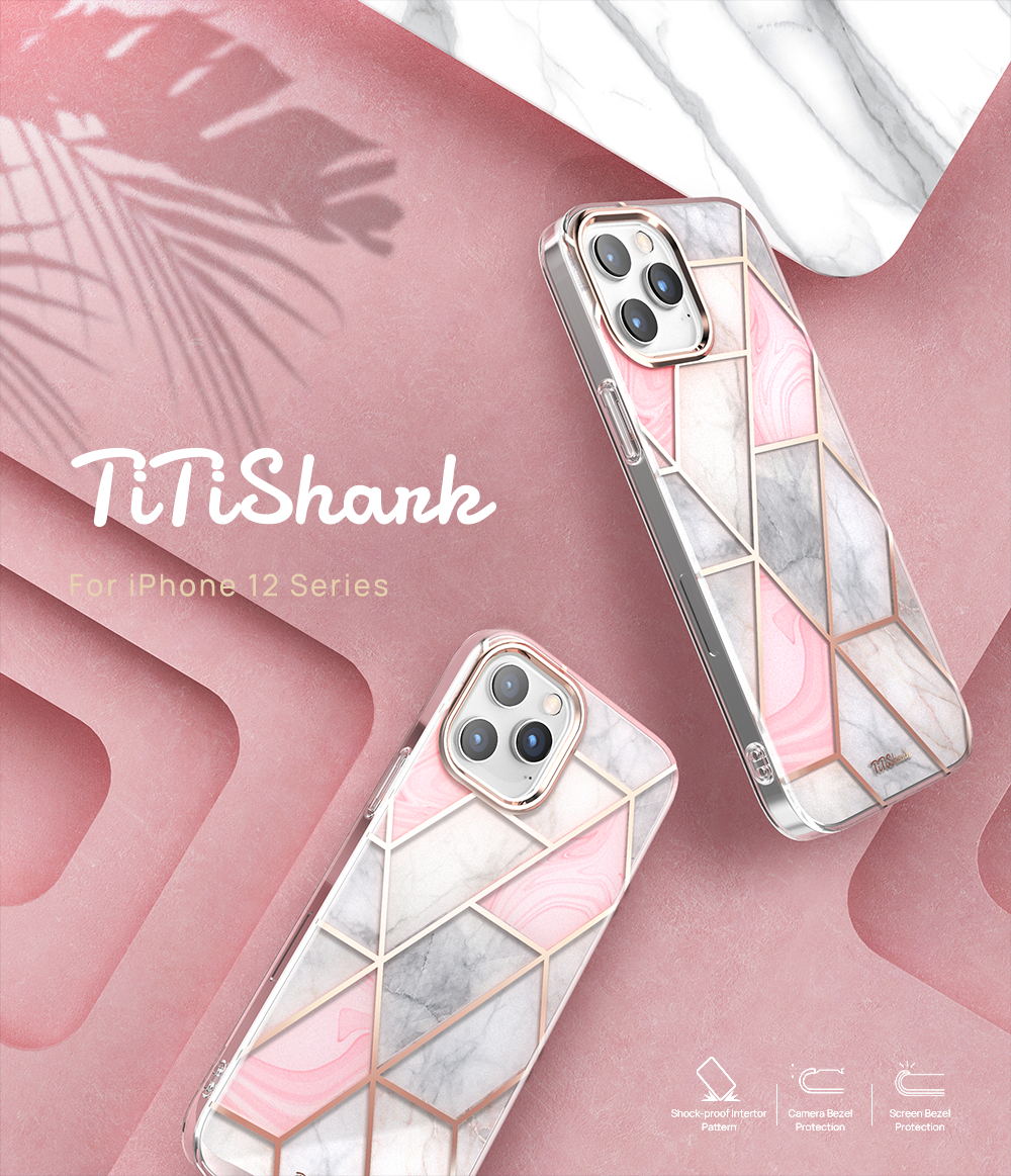 For iPhone 12 Mini 5.4" Case Clear Slim Stylish Marble Shockproof Cover