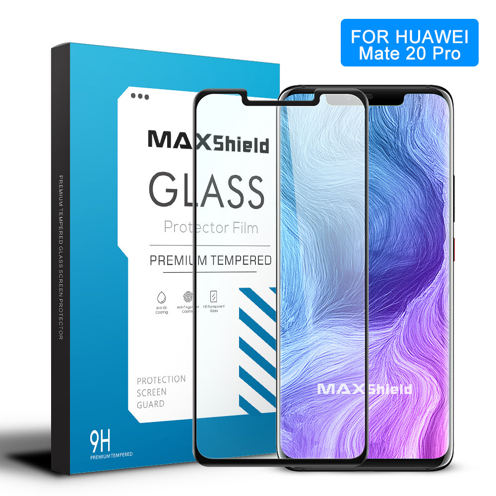 MAXSHIELD 3D Curved Tempered Glass Screen Protector For Huawei Mate 20 Pro