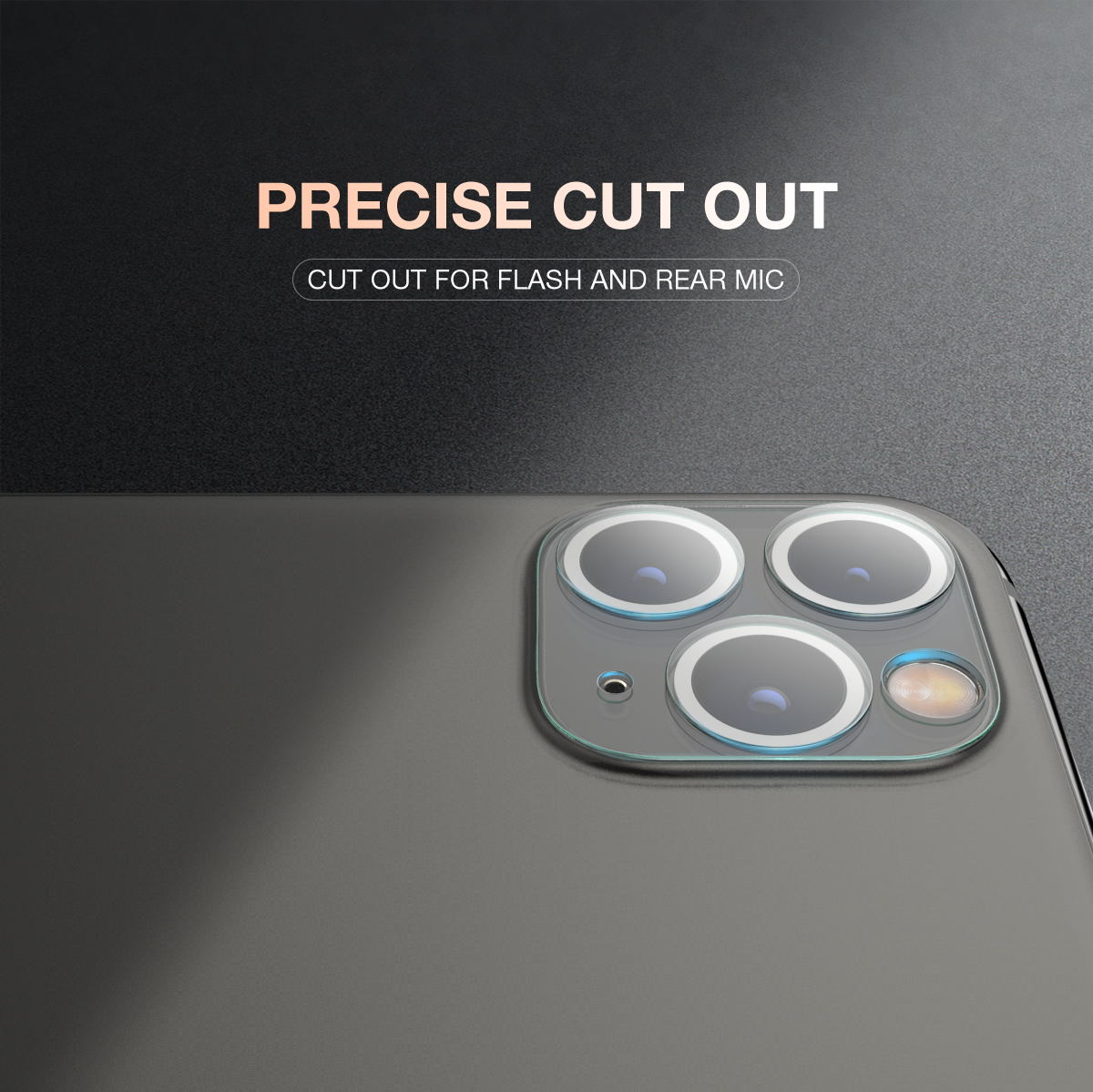 MAXSHIELD iPhone 11 Pro Full Coverage Camera Lens Tempered Glass Screen Protector