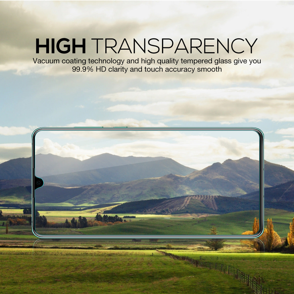 MAXSHIELD Huawei P30 Full Adhesion Tempered Glass Screen Protector Case Friendly