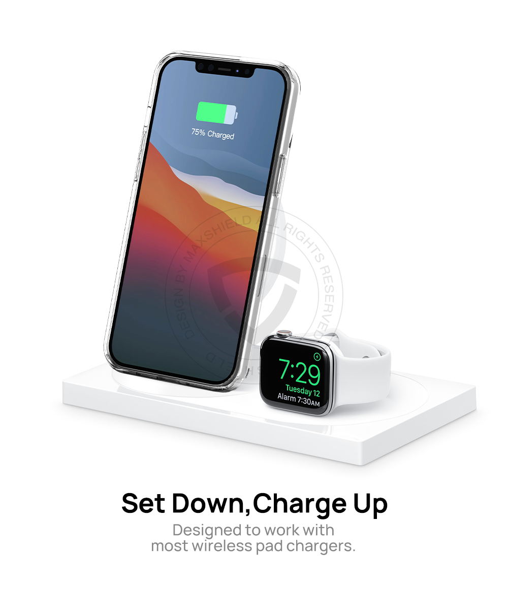 MAXSHIELD For iPhone 12 6.1 Inch Case Heavy Duty Shockproof Clear Slim Cover+Free Screen Protector