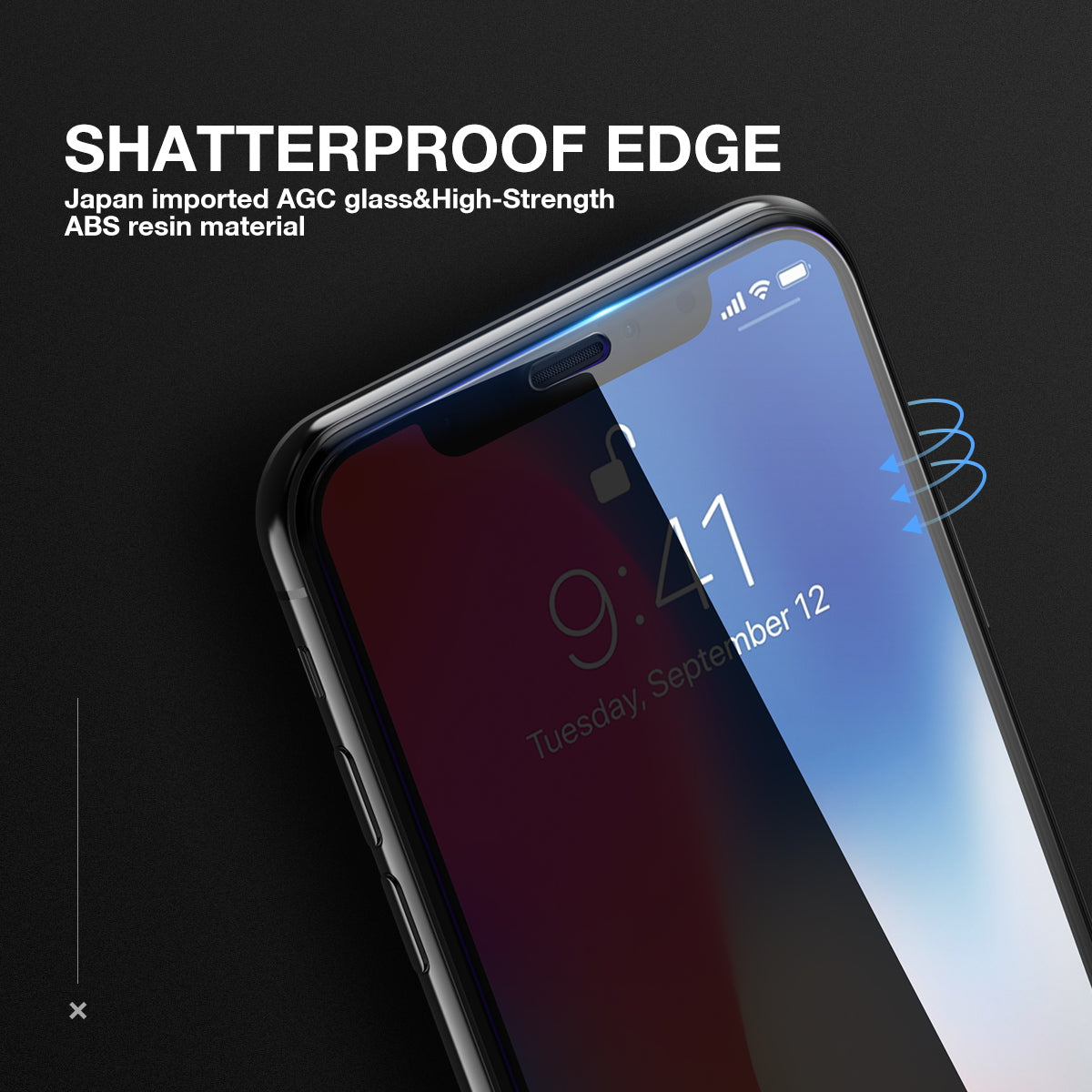 For iPhone X Full Coverage 9D 5D 9H Tempered Glass Screen Protector