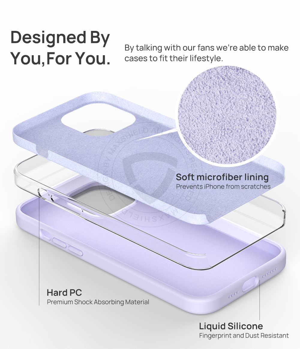 For iPhone 12 Mini 5.4" Case MAXSHIELD Soft Liquid Silicone Shockproof Cover