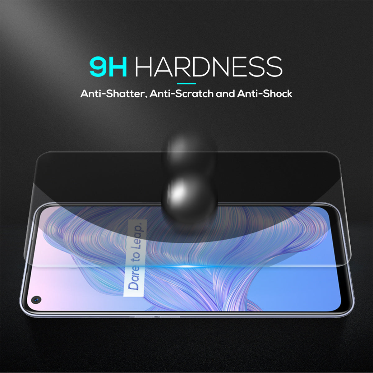 For Realme 7 5G MAXSHIELD Full Cover 9H Tempered Glass Screen Protector