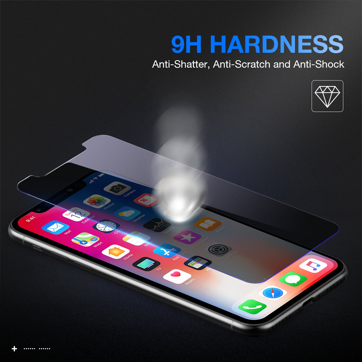 MaxShield Privacy Anti-Spy Glass Screen Protector For Apple iPhone Xs MAX
