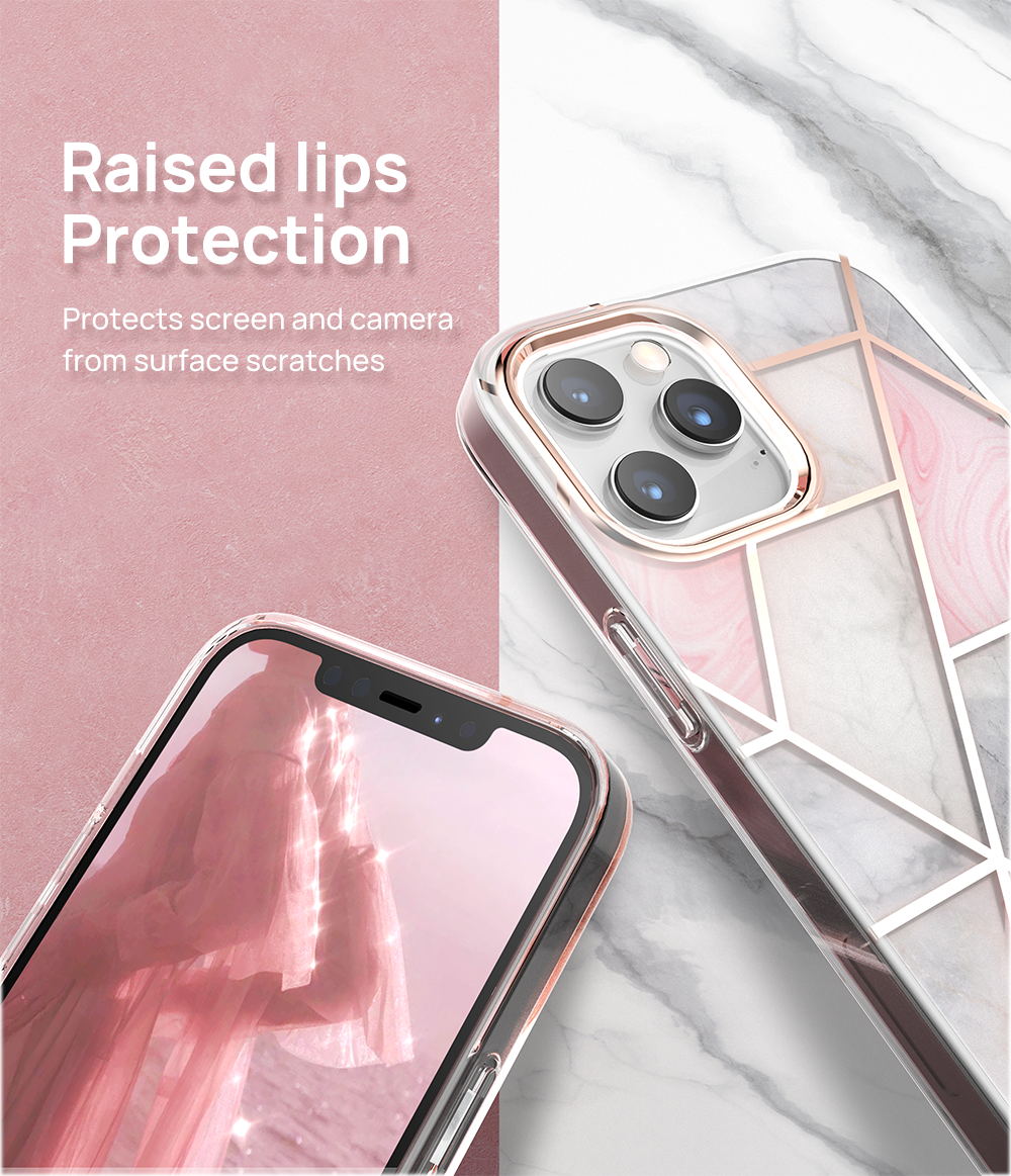 For iPhone 12 Mini 5.4" Case Clear Slim Stylish Marble Shockproof Cover