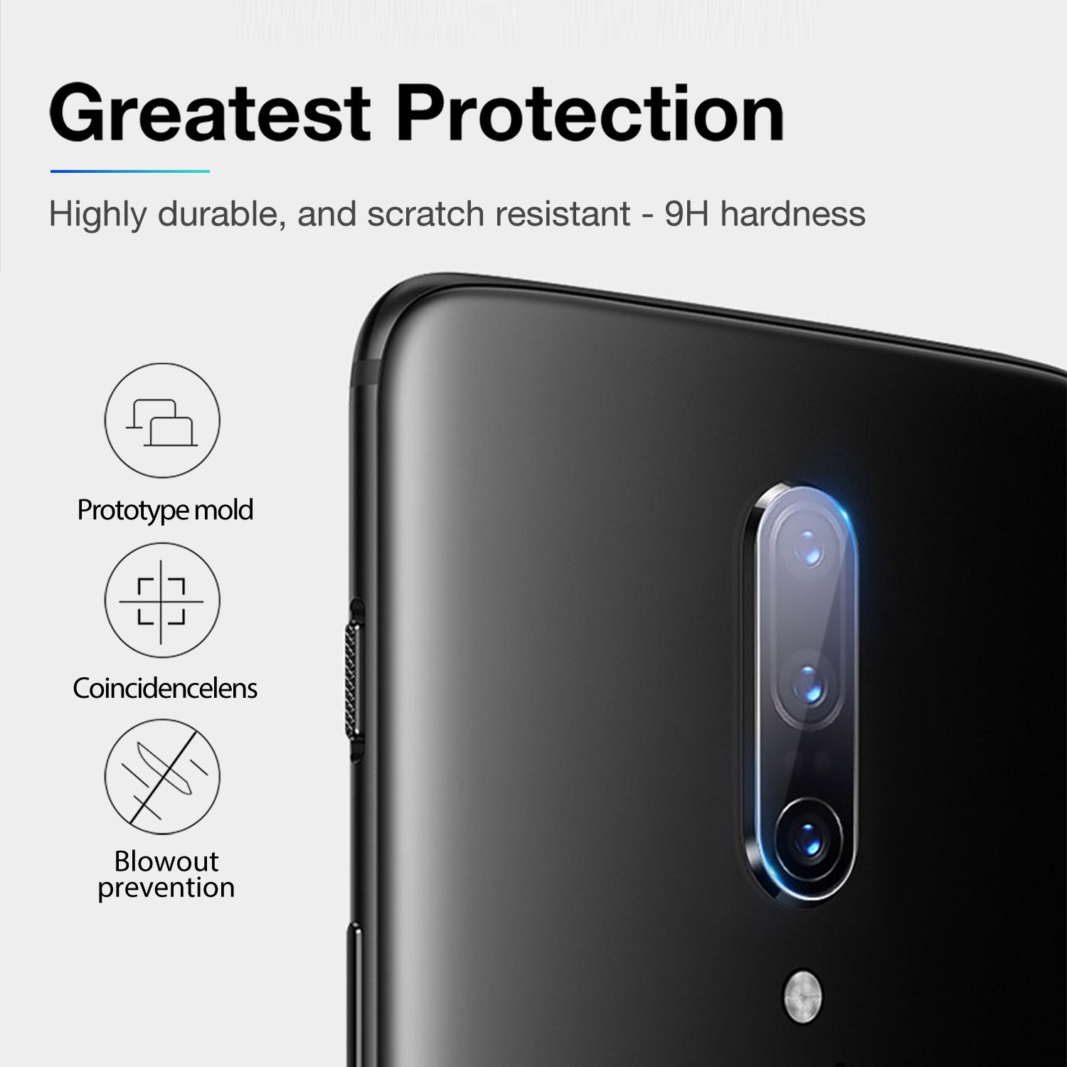 Maxshield 9H Back Camera Tempered Glass Screen Protector for Oneplus 7 Pro