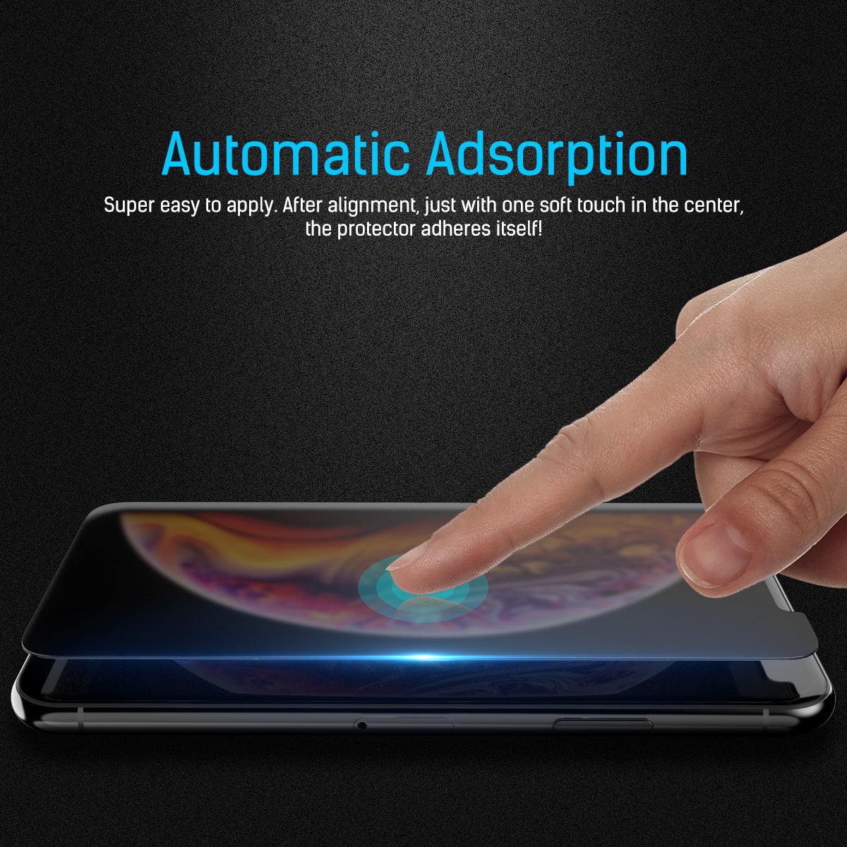 MAXSHIELD Matte Tempered Glass Screen Protector For Apple iPhone  Xs