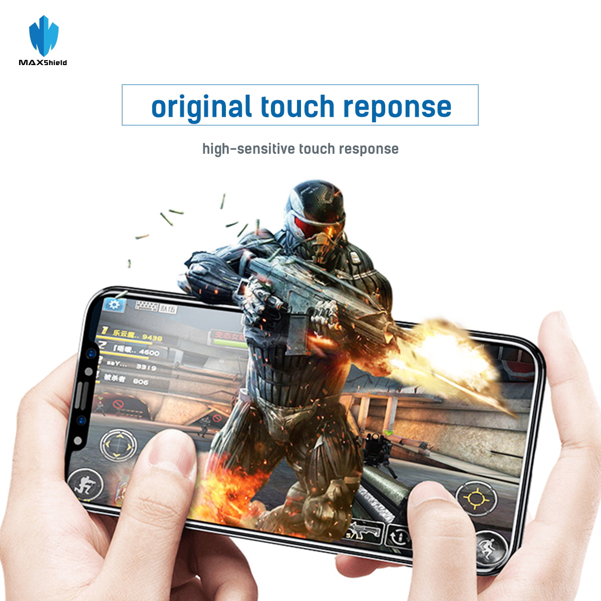 MAXSHILD 5D Full Coverage Glass Screen Protector For Apple iPhone X