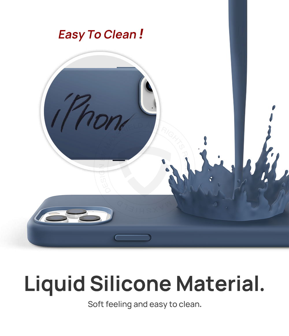 For iPhone 12 Mini 5.4" Case MAXSHIELD Soft Liquid Silicone Shockproof Cover