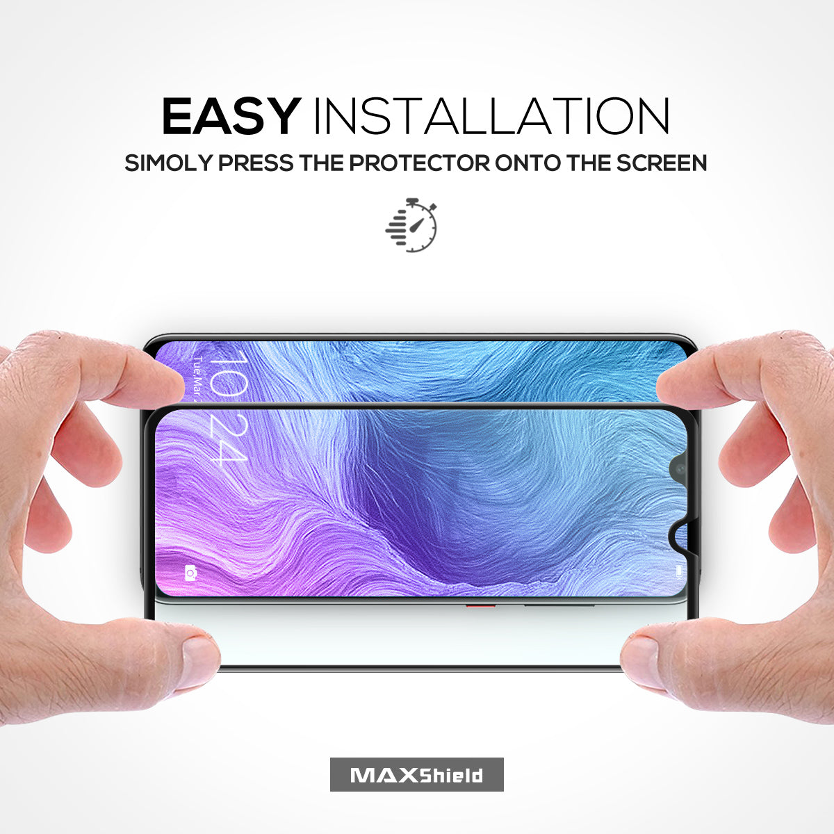 MAXSHIELD 3D Curved Tempered Glass Screen Protector For Huawei Mate 20